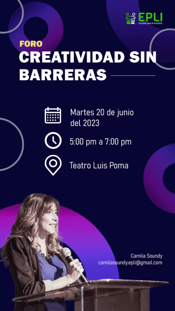 Banner Vertical Foro Creatividad Sin Barreras